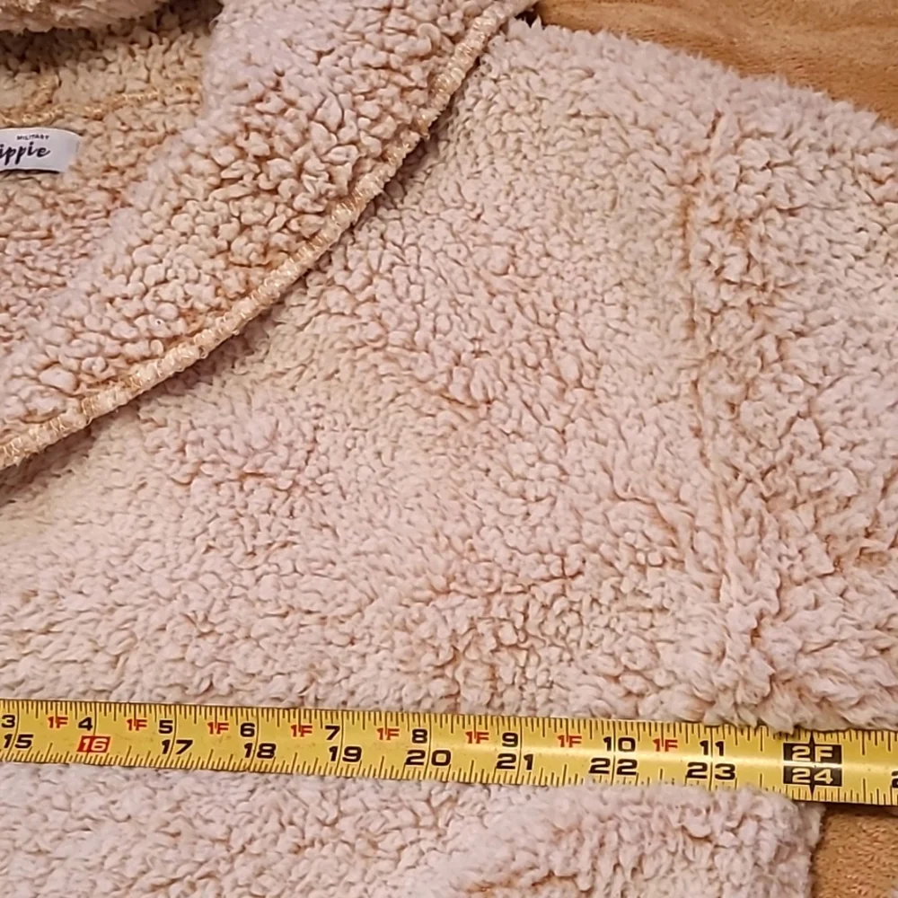 Teddy Coat - LAST ONE - Sherpa Fleece MILITARY HIPPIE - Picture 11 of 12